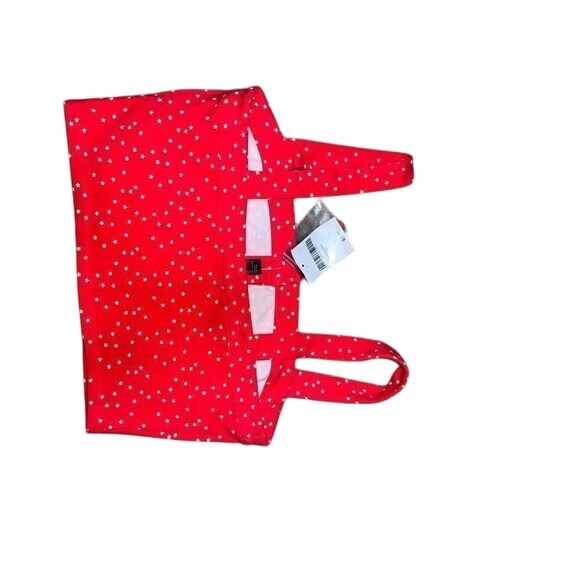 Red Crop Top Star Print Button Front Sleeveless Cami Tank - Picture 5 of 7